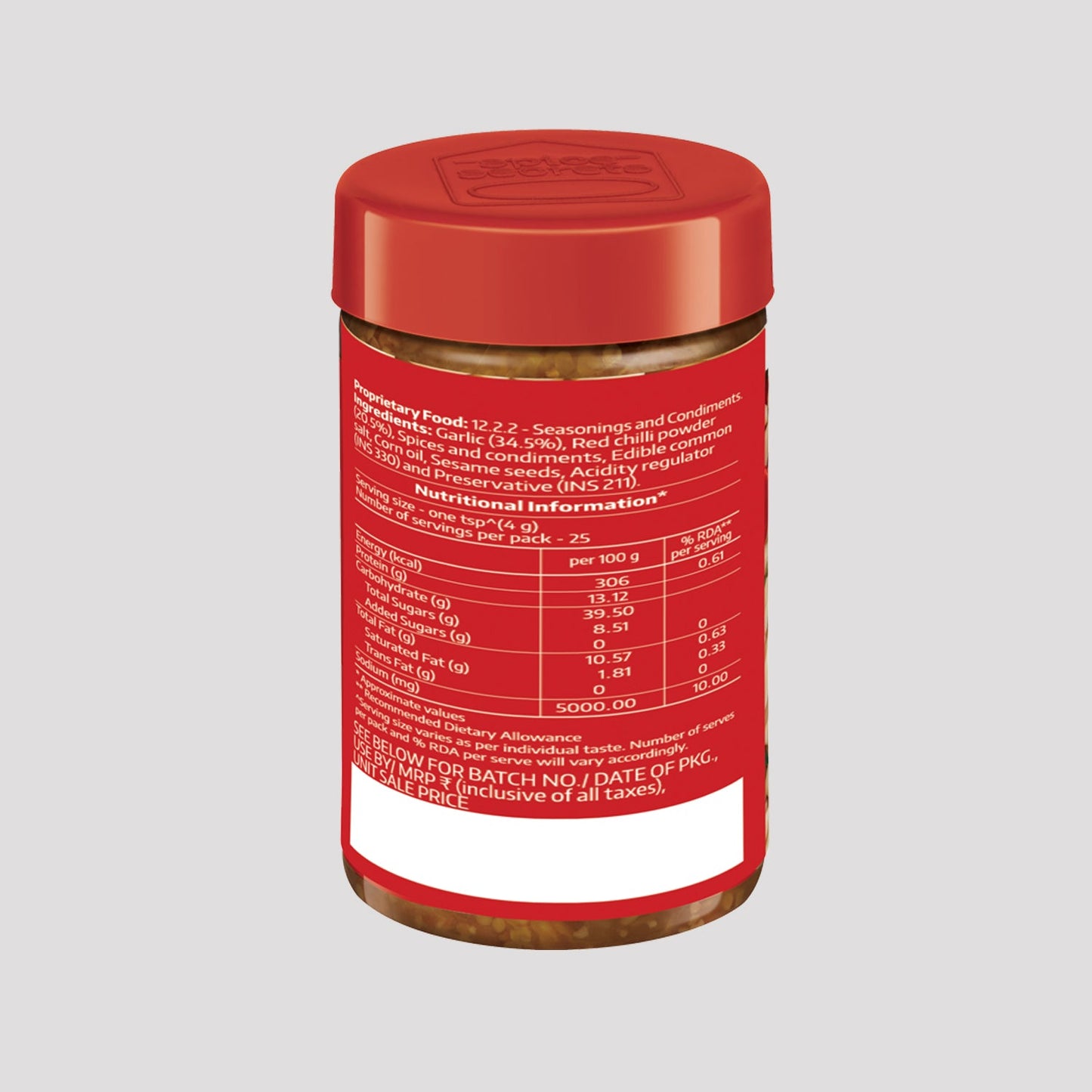 Dry Garlic Chutney - Pack of 2 100 g x 2