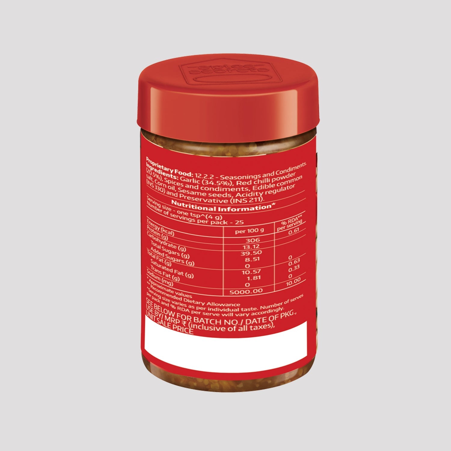 Society Dry Garlic Chutney Jar 100 g