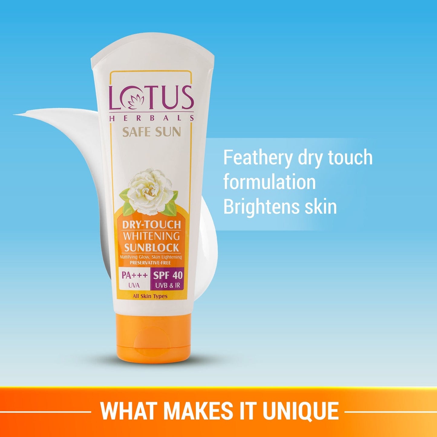 Safe Sun Dry-Touch Whitening Sunscreen SPF 40 PA+++ 50g 100g