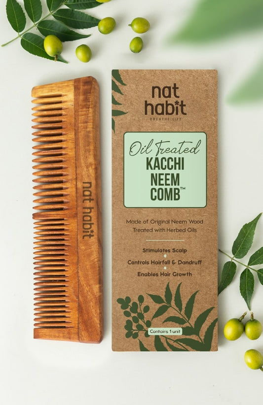 Dual Tooth Kacchi Neem Comb デュアル トゥース ニーム コーム