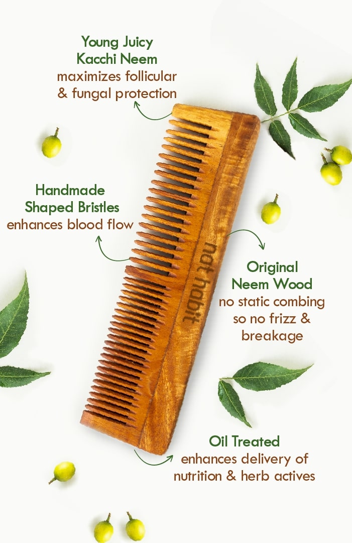 Dual Tooth Kacchi Neem Comb デュアル トゥース ニーム コーム