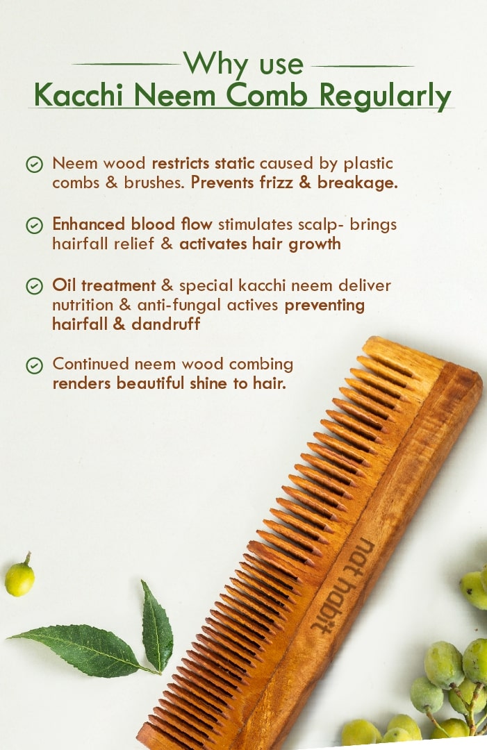 Dual Tooth Kacchi Neem Comb デュアル トゥース ニーム コーム