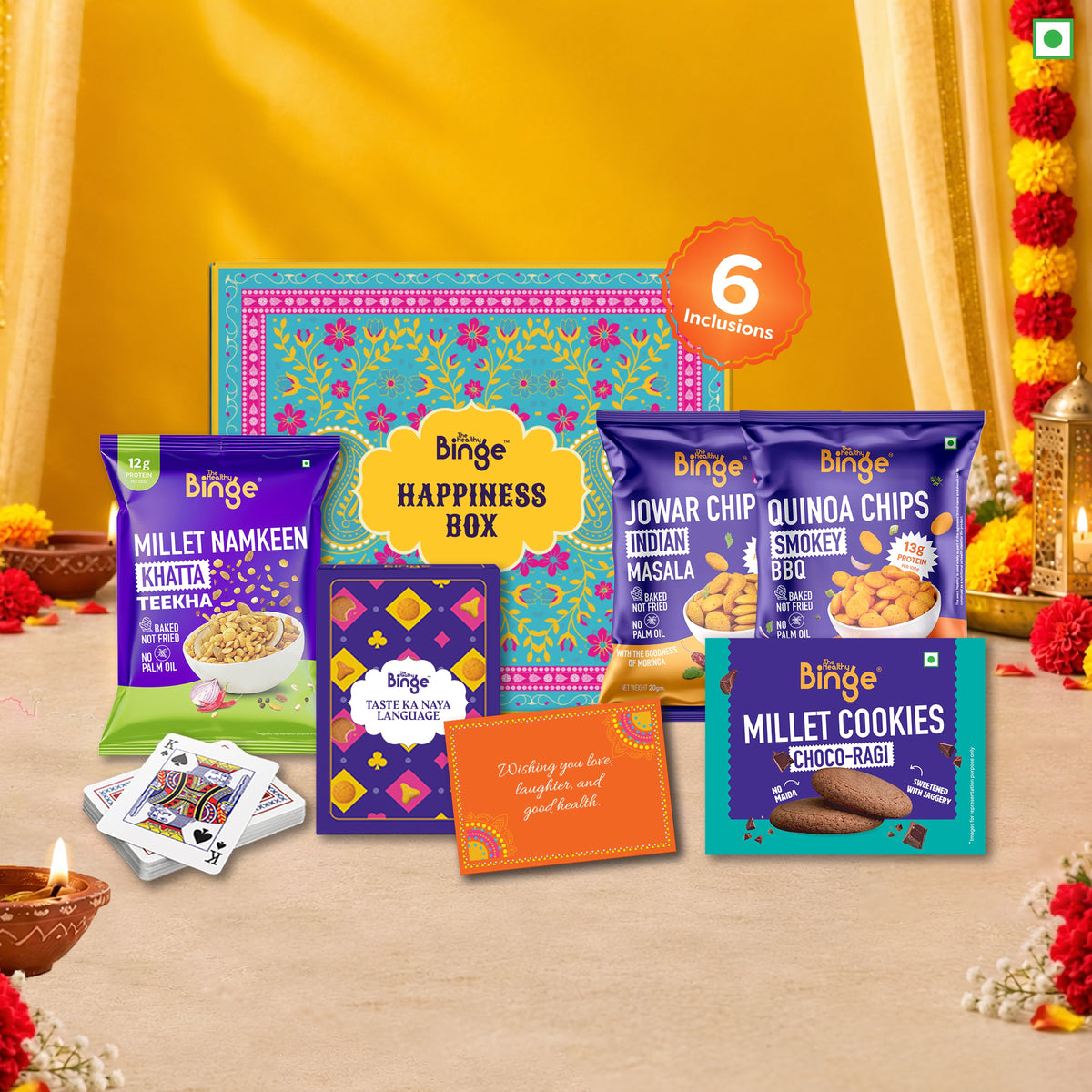 【The Healthy Binge】THB Diwali Classic Happiness Box｜ディワリ クラシック ハピネスボックス（ミレットスナック詰め合わせ）