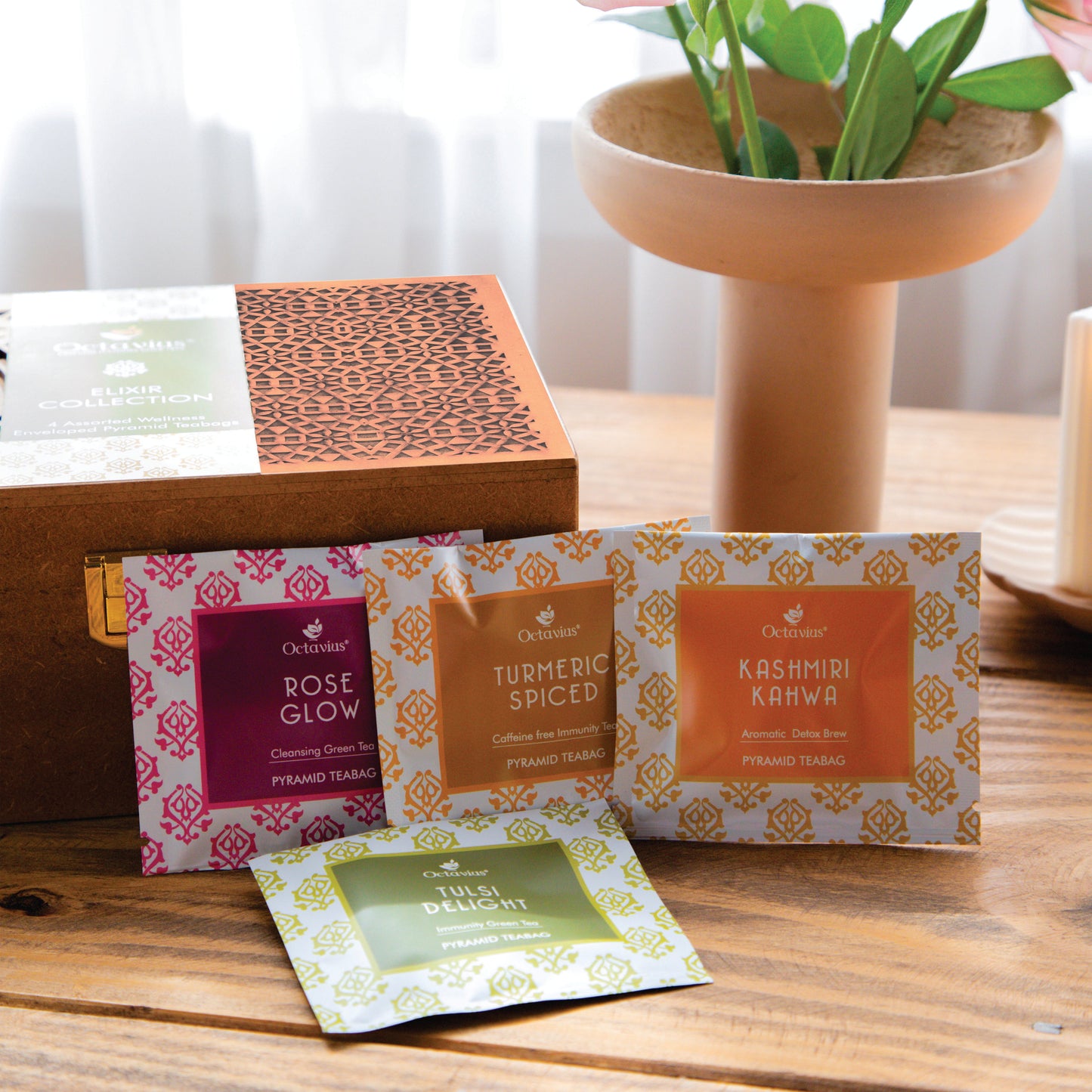 Elixir Collection 4 Assorted Wellness Teas - 40 Pyramid Teabags 40 Pyramid