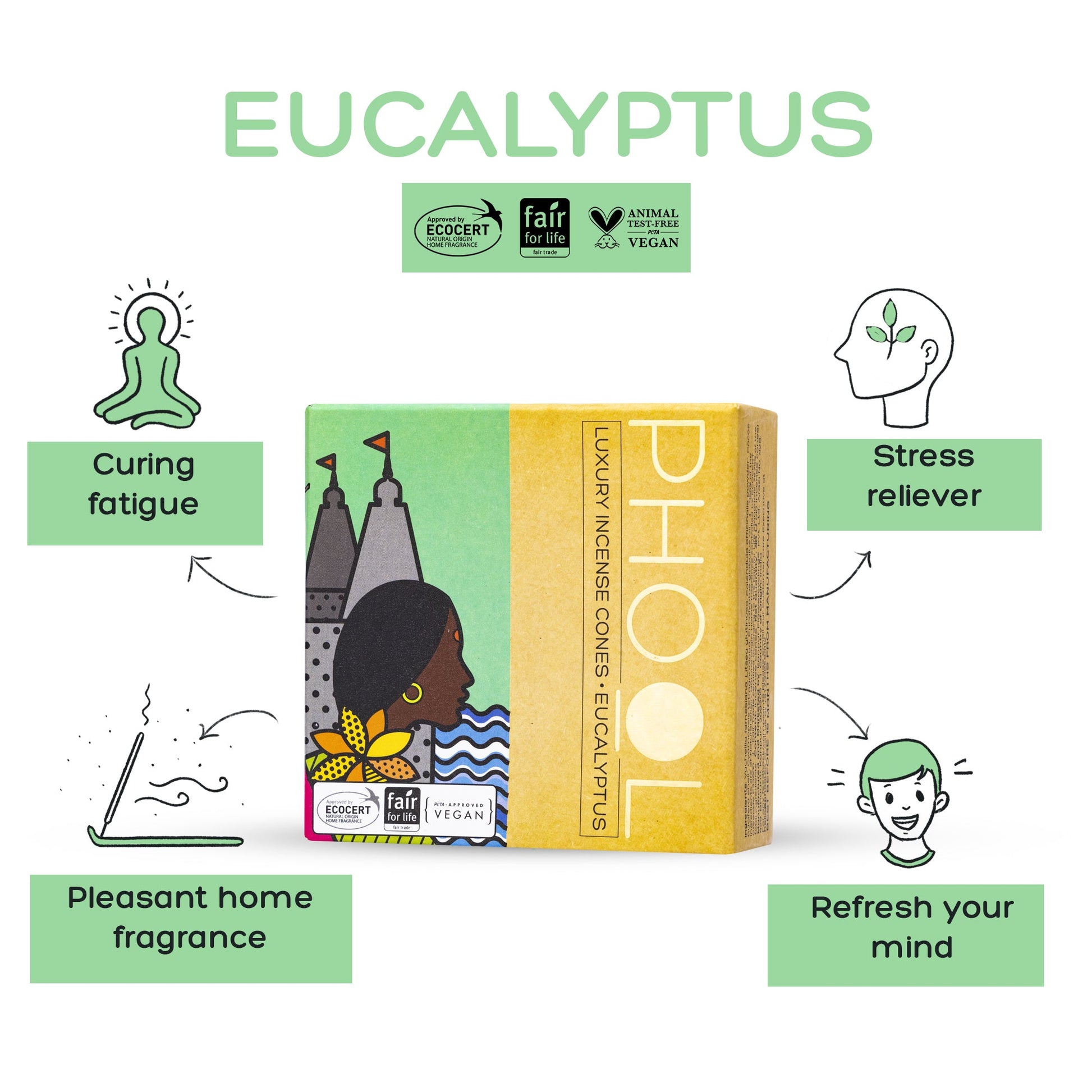Natural Incense Cones - Eucalyptus