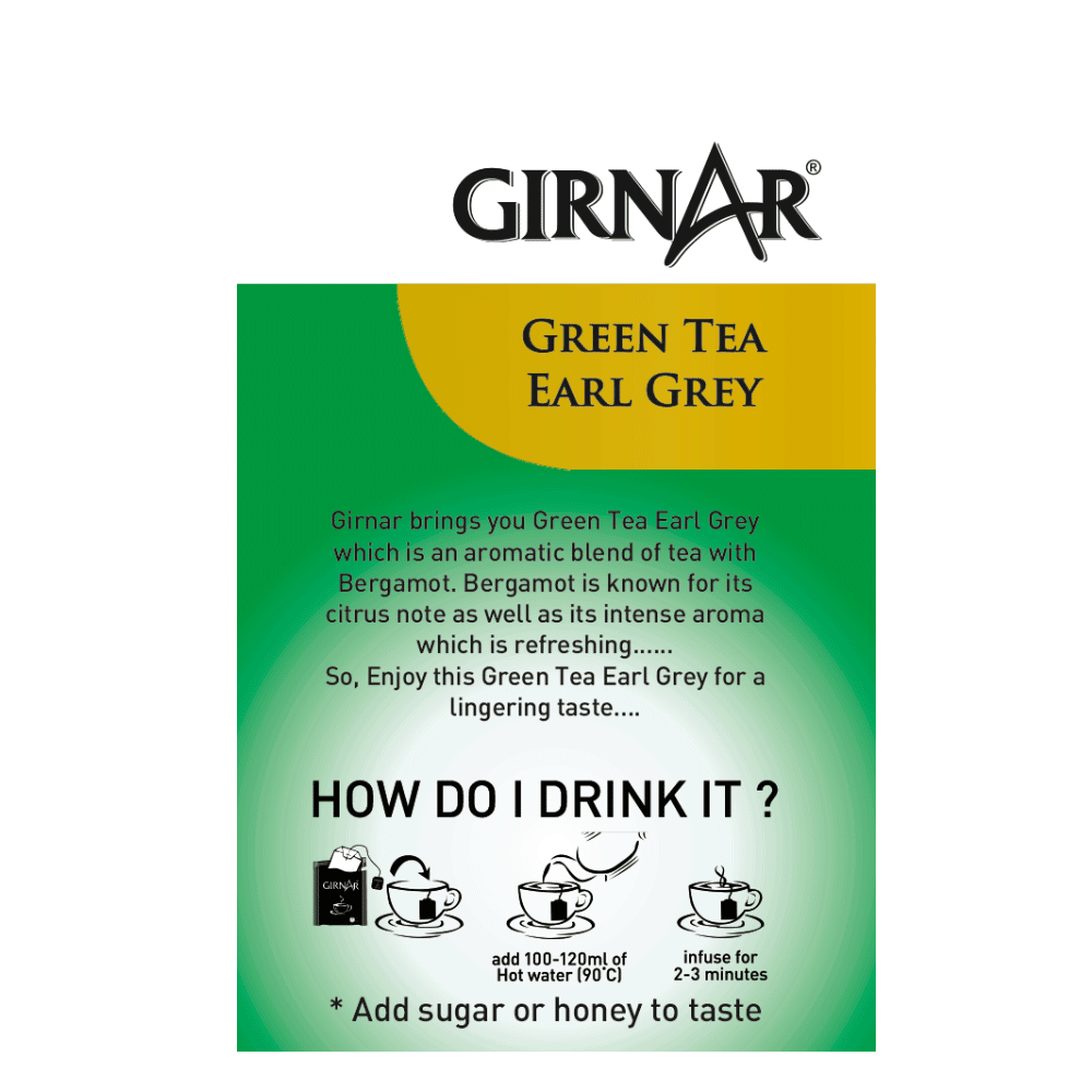 Green Tea Bags - Earl Grey 10 Tea Bags