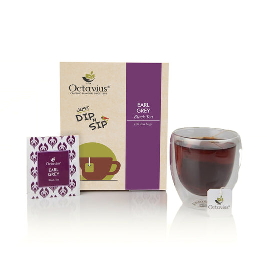 Octavius Earl Grey Black Tea Enveloped Tea Bags Economy Pack -100 Teabags 100teabags