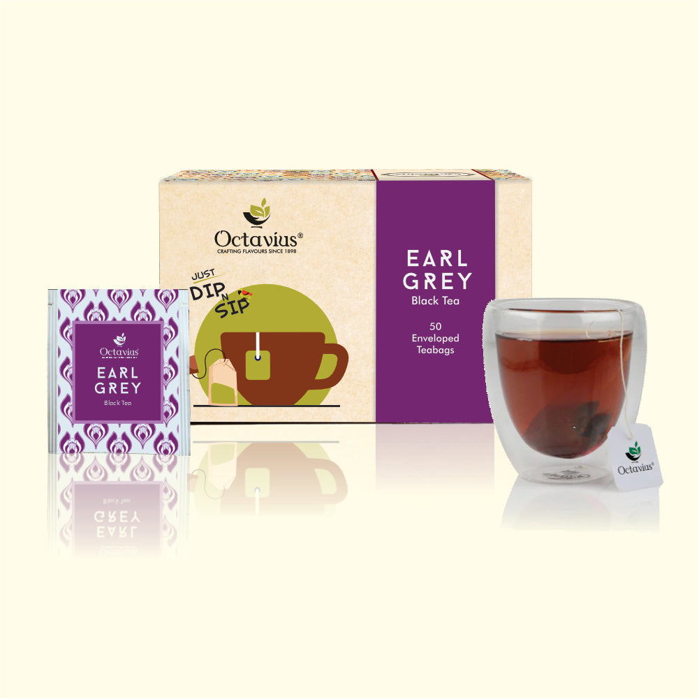 Earl Grey Black Tea Enveloped Tea Bags Economy Pack -50 Teabags 50teabags
