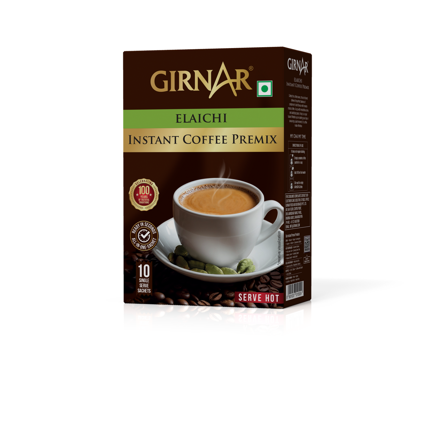Instant Premix Coffee With Elaichi 10 Sachets