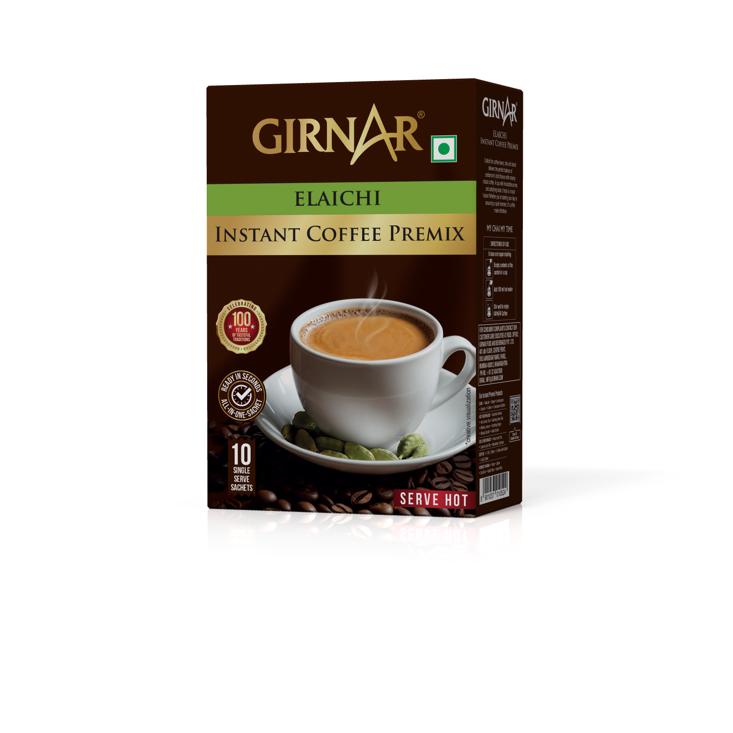 Instant Premix Coffee With Elaichi 10 Sachets