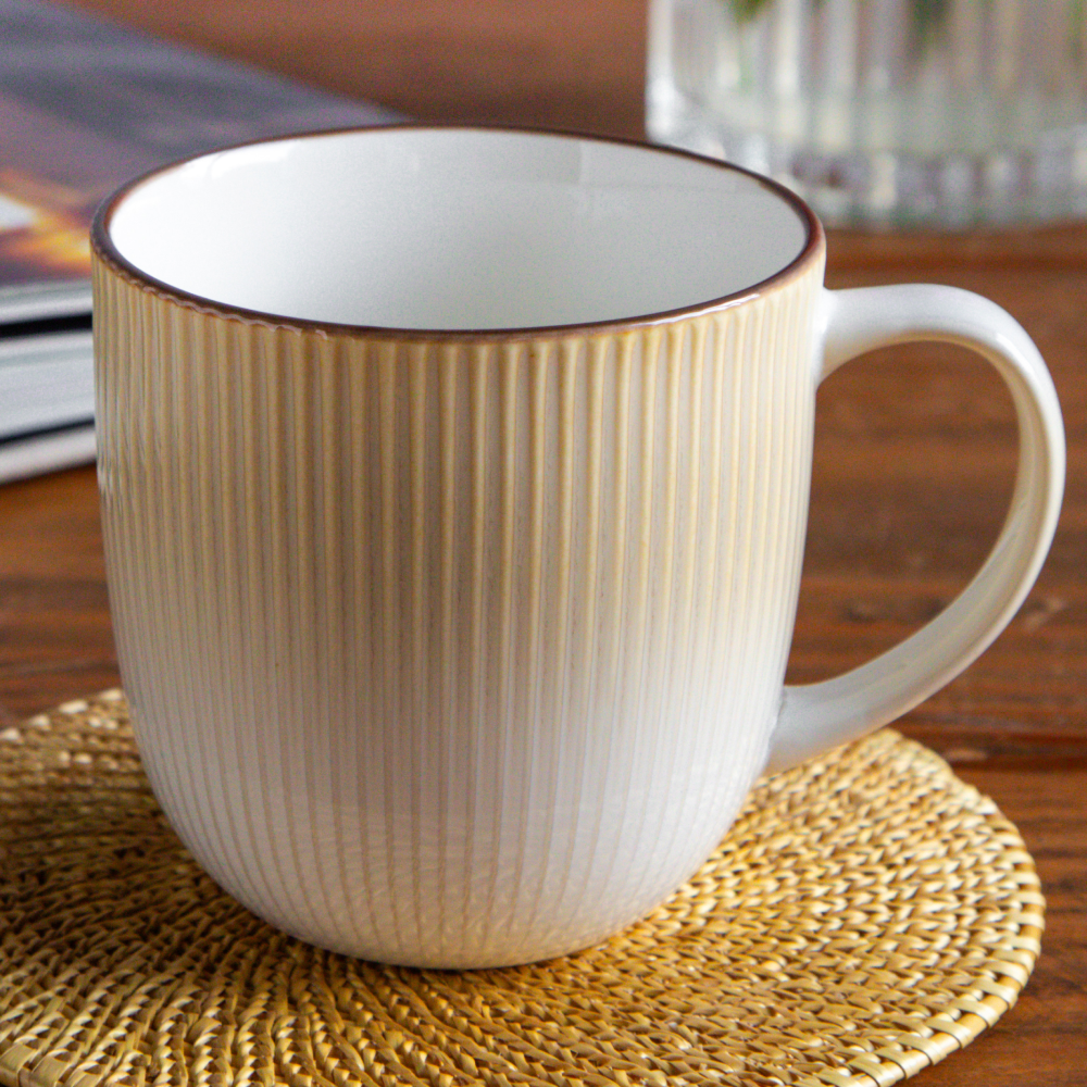 Aura Lines Golden Hue Coffee Mug (Set of 2) – 350 ml 350ml