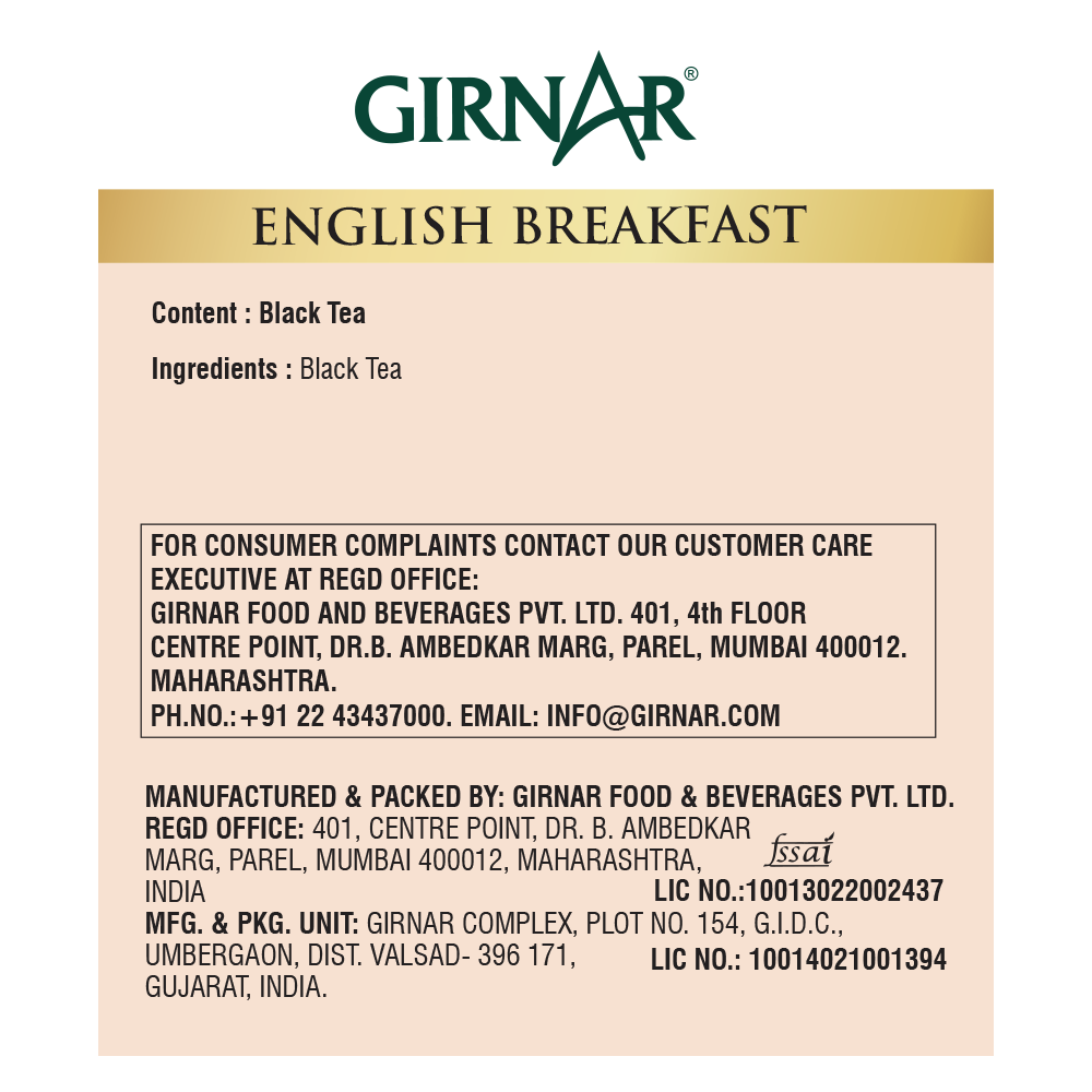 Black Tea Bags - English Breakfast 10 Tea Bags