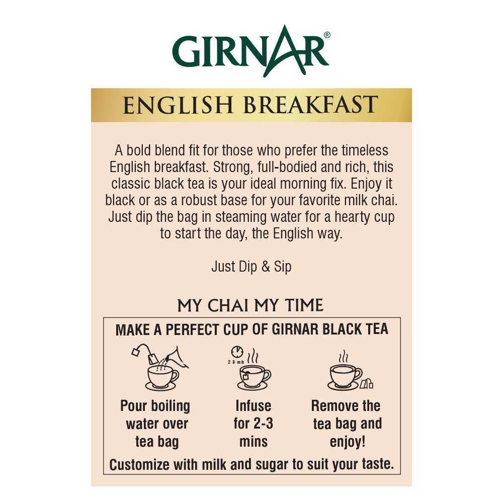 Black Tea Bags - English Breakfast 10 Tea Bags