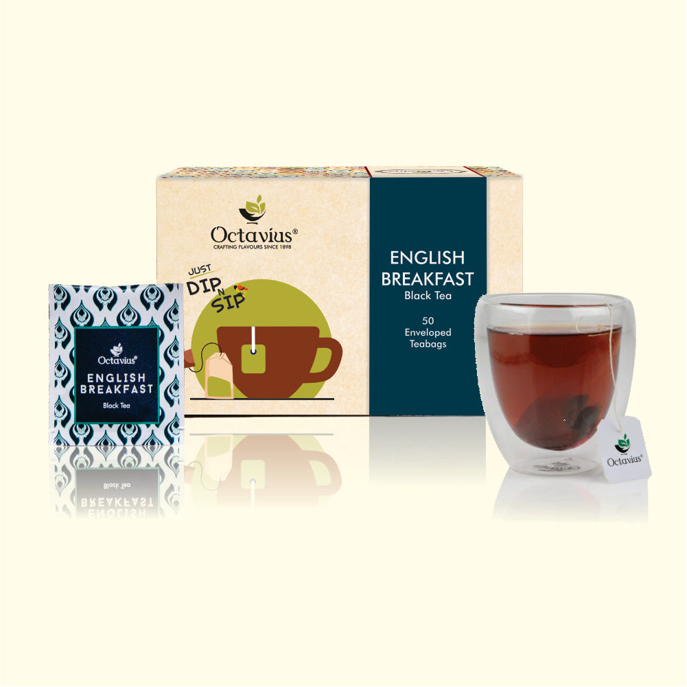 English Breakfast Black Tea - 50 Enveloped Tea Bags 250g