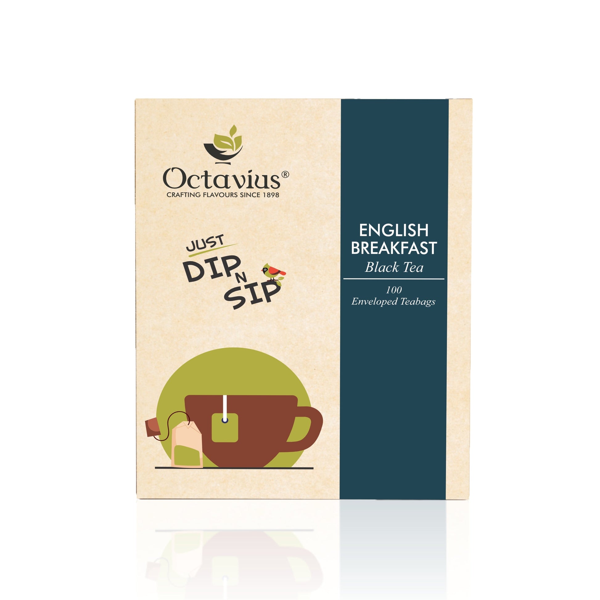 English Breakfast Black Tea - 100 Enveloped Tea Bags Economy Pack 550g