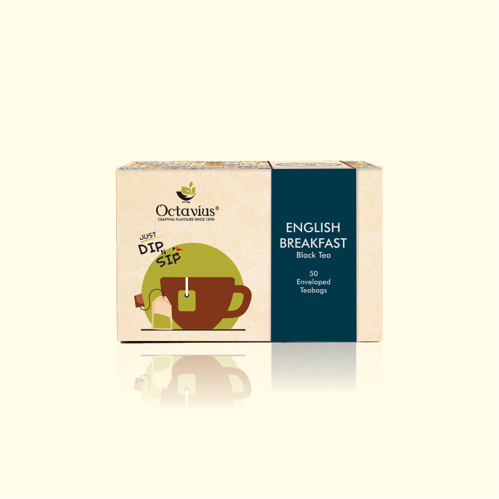 English Breakfast Black Tea - 50 Enveloped Tea Bags 250g