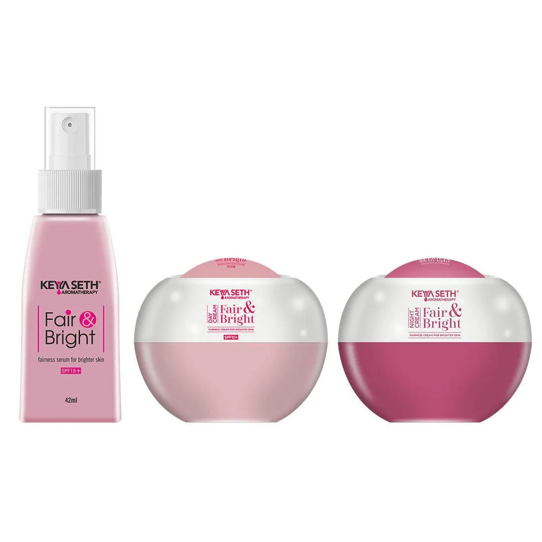 Fair & Bright Serum + Day Cream + Night Cream Overnight Repair & Fairness Treatment kit 200ml