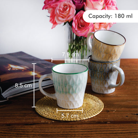 Eterna Leaf Teacup Set (6 pcs) – 180 ml each 6pcs
