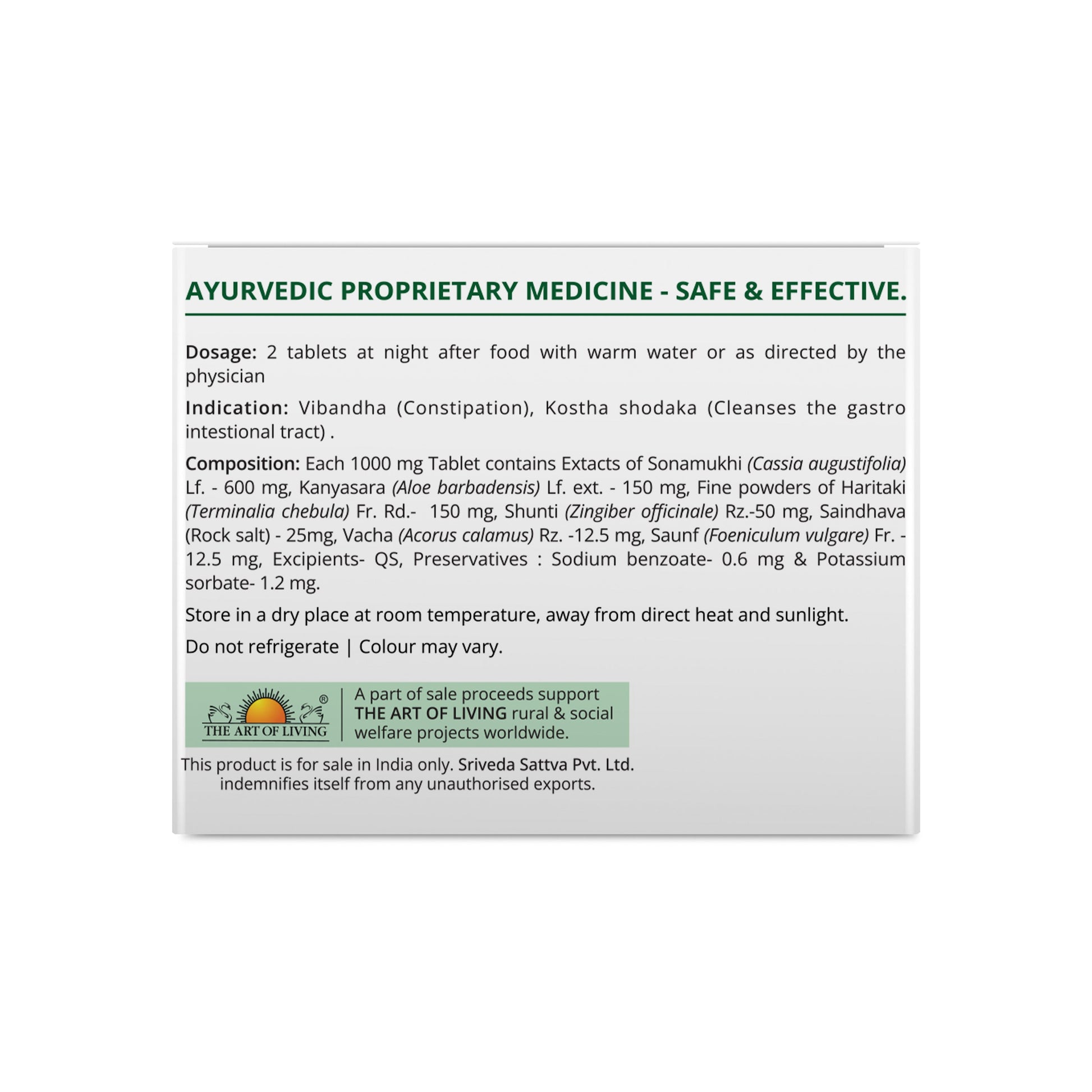 Evacsure - Laxative, 100 Tabs | 1000 mg 10tabs