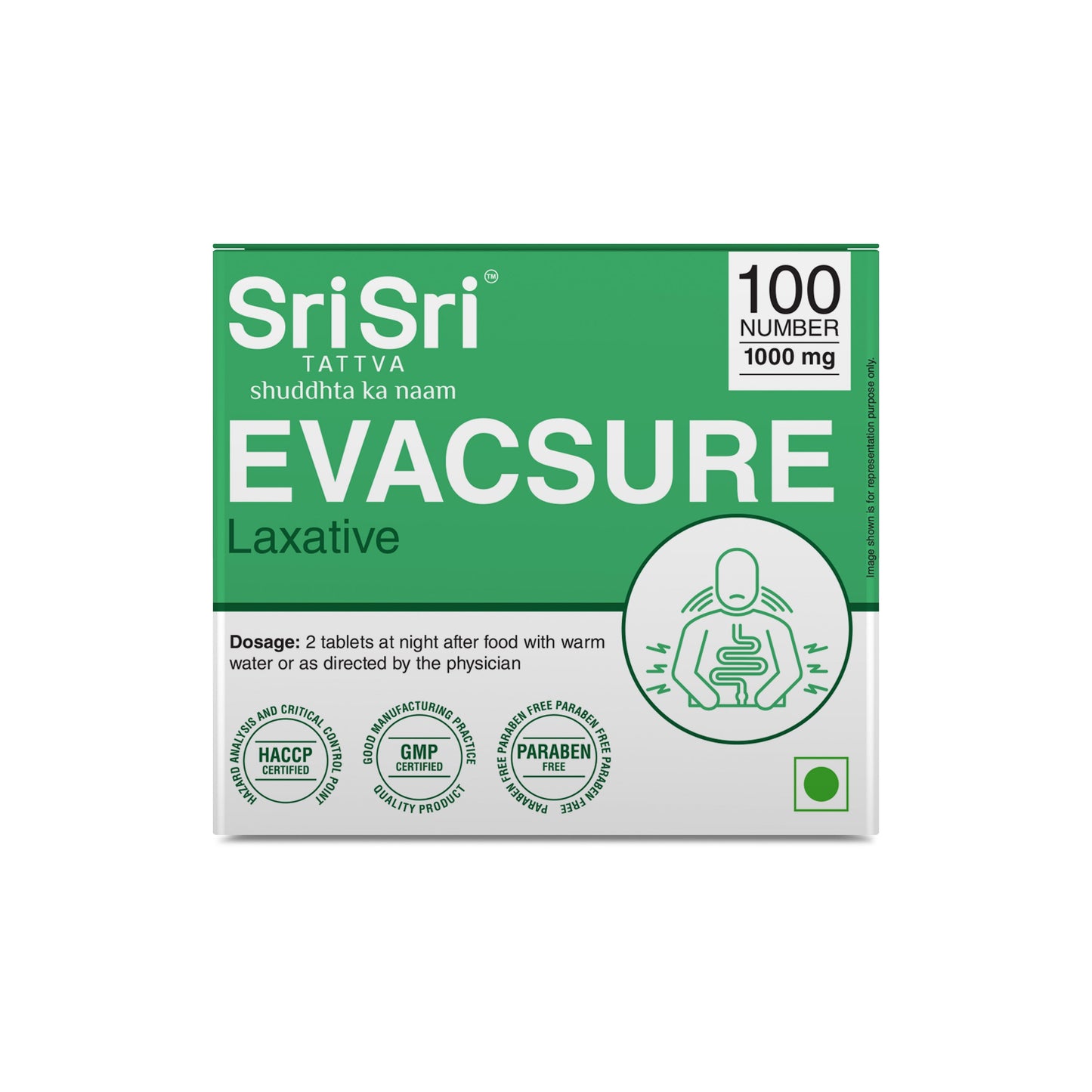 Evacsure - Laxative, 100 Tabs | 1000 mg 10tabs