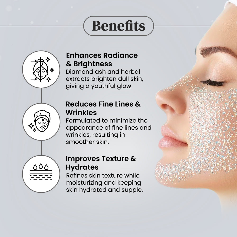 Diamond Skin Revival Kit 10gx4 (Diamond Nourishing Cream, Diamond Scrub, Diamond Lotion, Diamond Rejuvenating Mask) - FREE-Professional Power Skin Tonic 40g