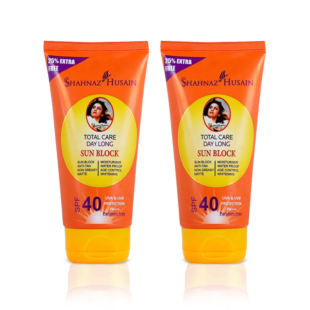 Total Care Day Long Sun Block 80g + 20g Free (Spf-40) X Pack of Two 200g