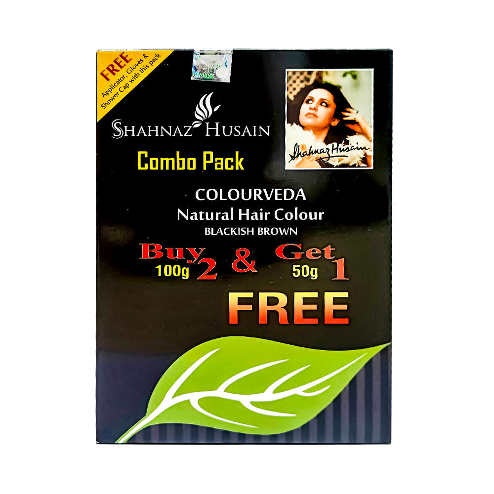 Colourveda Natural Hair Colour - BLACKISH BROWN – 250 gm. Combo Pack (200 gm + 50 gm Free 200g