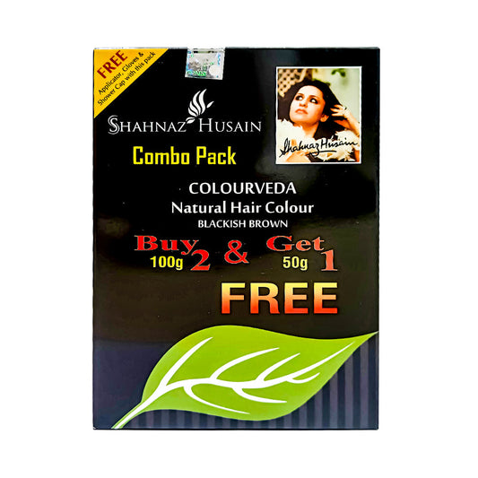 Colourveda Natural Hair Colour - BLACKISH BROWN – 250 gm. Combo Pack (200 gm + 50 gm Free 200g