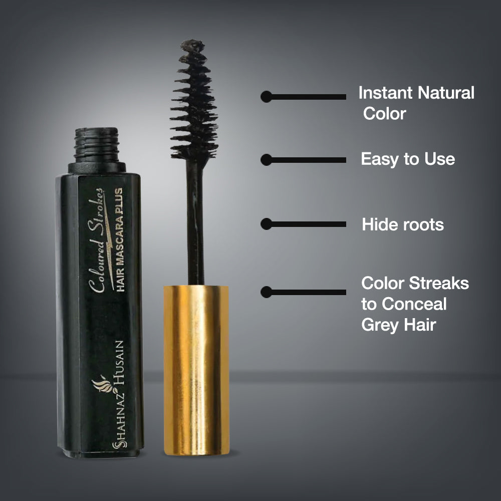 Hair Mascara Plus - Instant Glamour Hair Colour - 10ml/ Shade No.6- Black 10ml