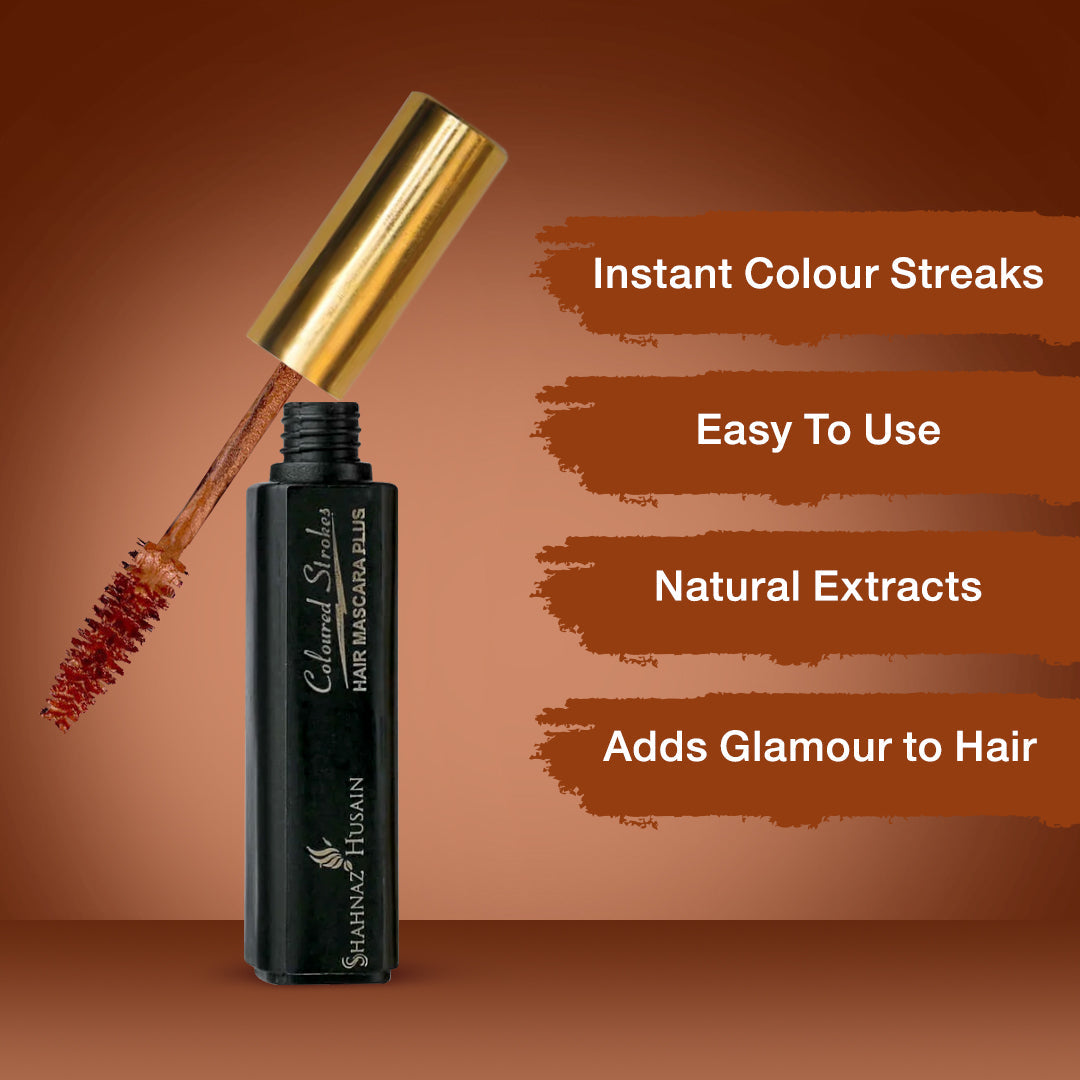 Hair Mascara Plus - Instant Glamour Hair Colour - 10ml/ Shade No.4- Caramel 10ml