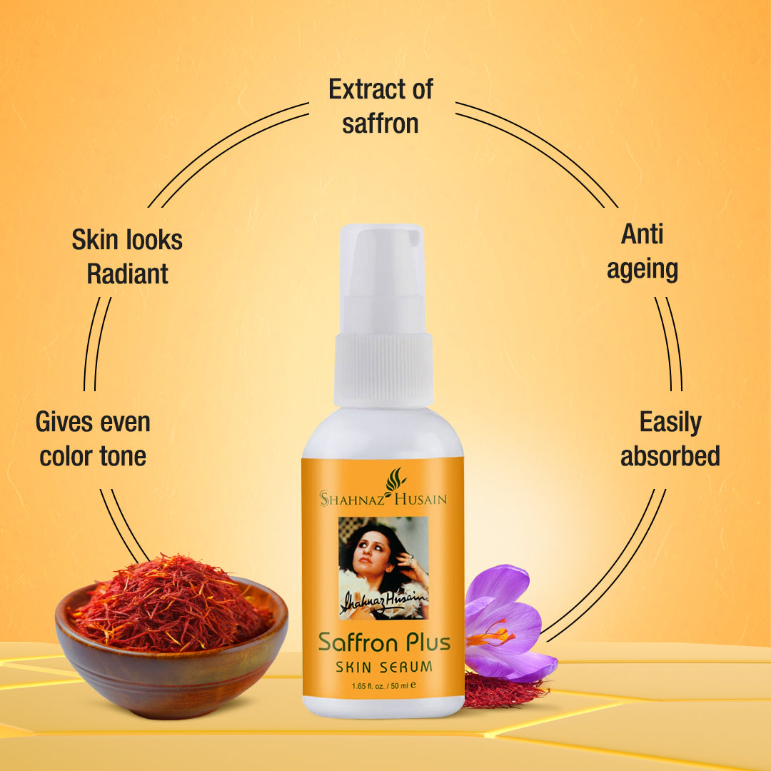 24 Carat Gold Plus Anti-Age Exfoliating Scrub - 100g + Saffron Plus Skin Serum 100g