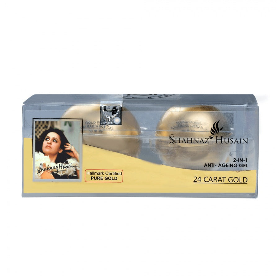 Nature's Gold Skin Radiance Gel (Anti-Ageing) + (Shahnaz Husain Moisturising Cream) - 30+10g 40g