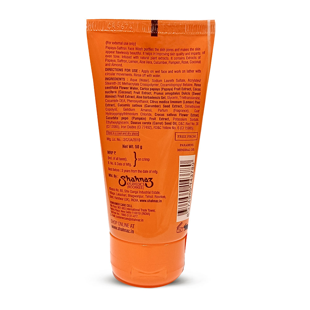 Papaya-Saffron Face Wash 50g