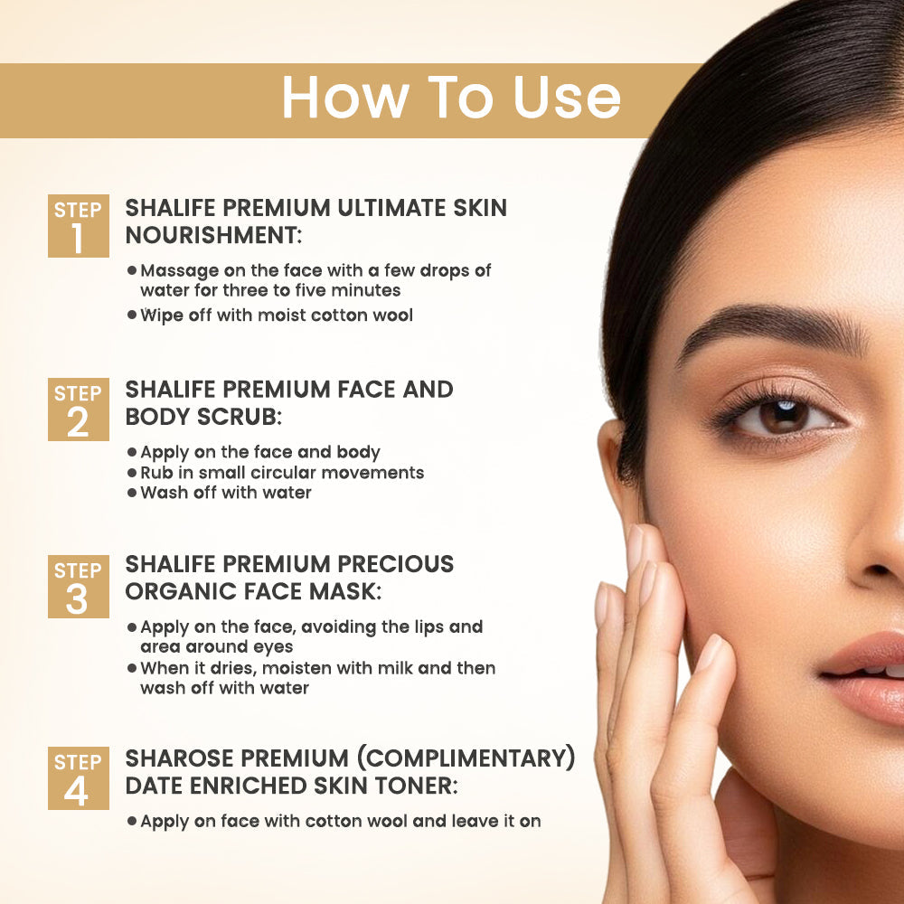 Shalife Premium Complete Skin Care & Revival Program (Mini Kit) 30g + 15 ml. Sharose Premium (Complimentary) 30g