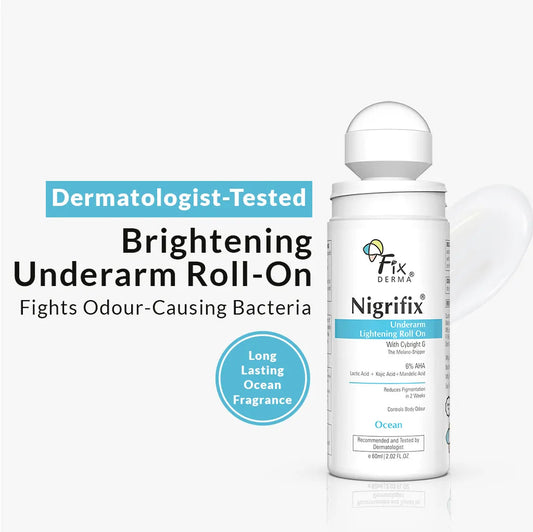 【Fixderma】 Nigrifix Underarm Lightening Roll On｜ニグリフィックス アンダーアーム トーンアップ ロールオン｜Velvet Musk + Ocean
