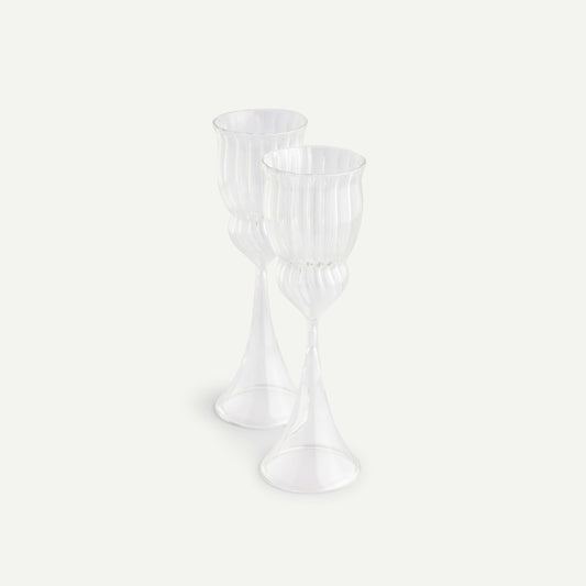 VICTORIA CHAMPAGNE FLUTES (SET OF 2) 6.5(幅) x 6.5(奥行) x 20.5(高さ)／直径: 6.5