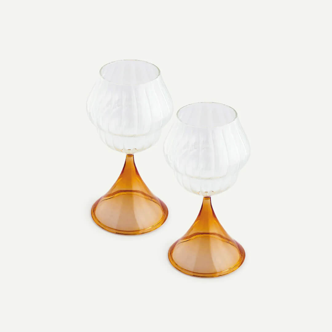 PAJARO WINE GLASSES (SET OF 2) 10.6(長さ) x 10.6(幅) x 19.7(高さ); 直径: 10.6