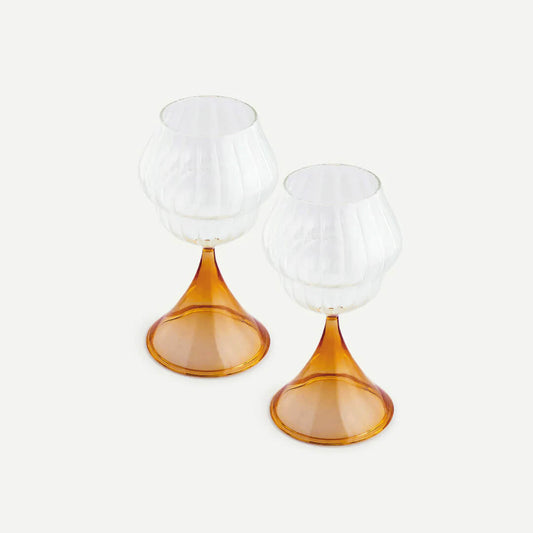 PAJARO WINE GLASSES (SET OF 2) 10.6(長さ) x 10.6(幅) x 19.7(高さ); 直径: 10.6