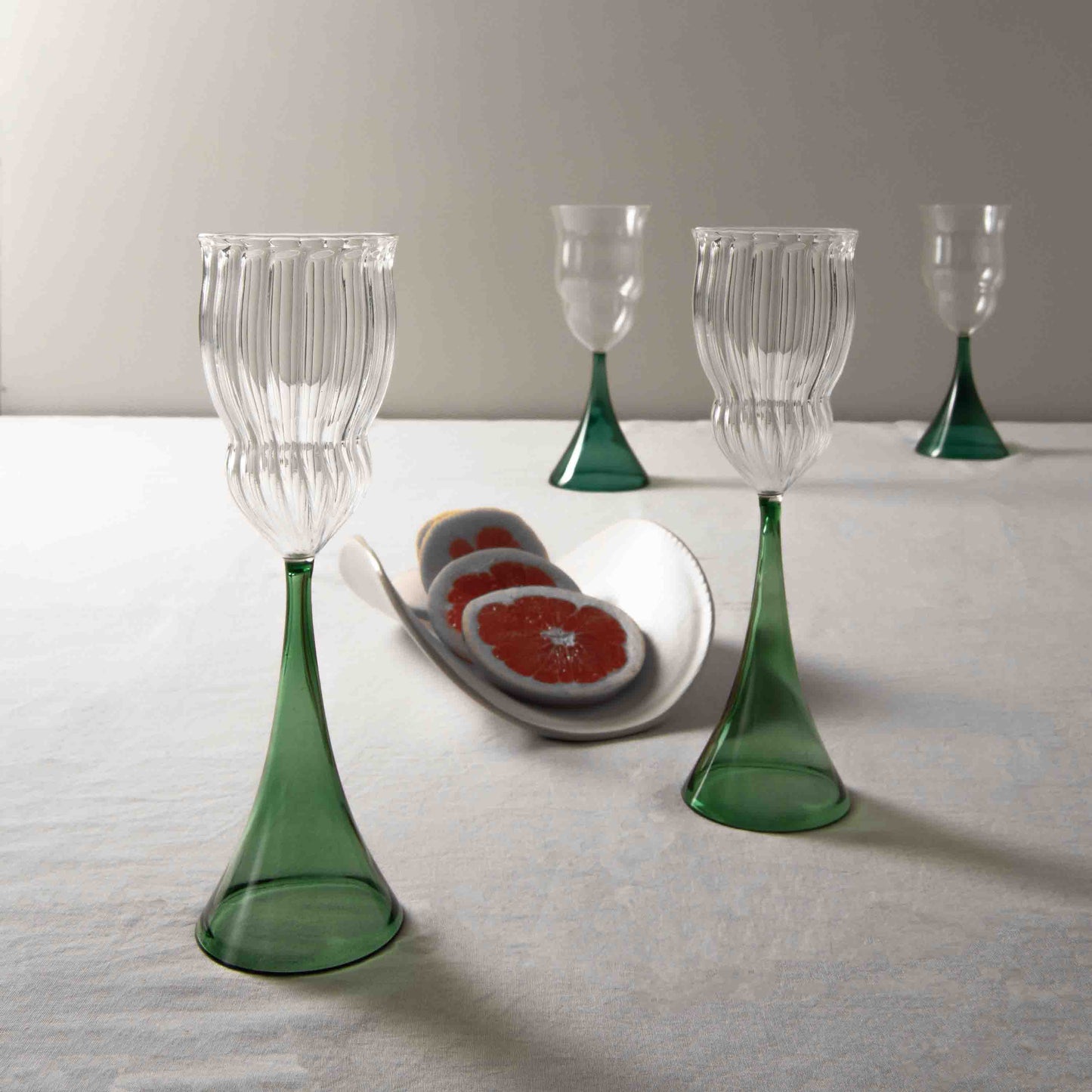 TANAGER GLASSES (SET OF 2) 6.6(L) x 6.6(B) x 20.7(H); 直径: 6.6