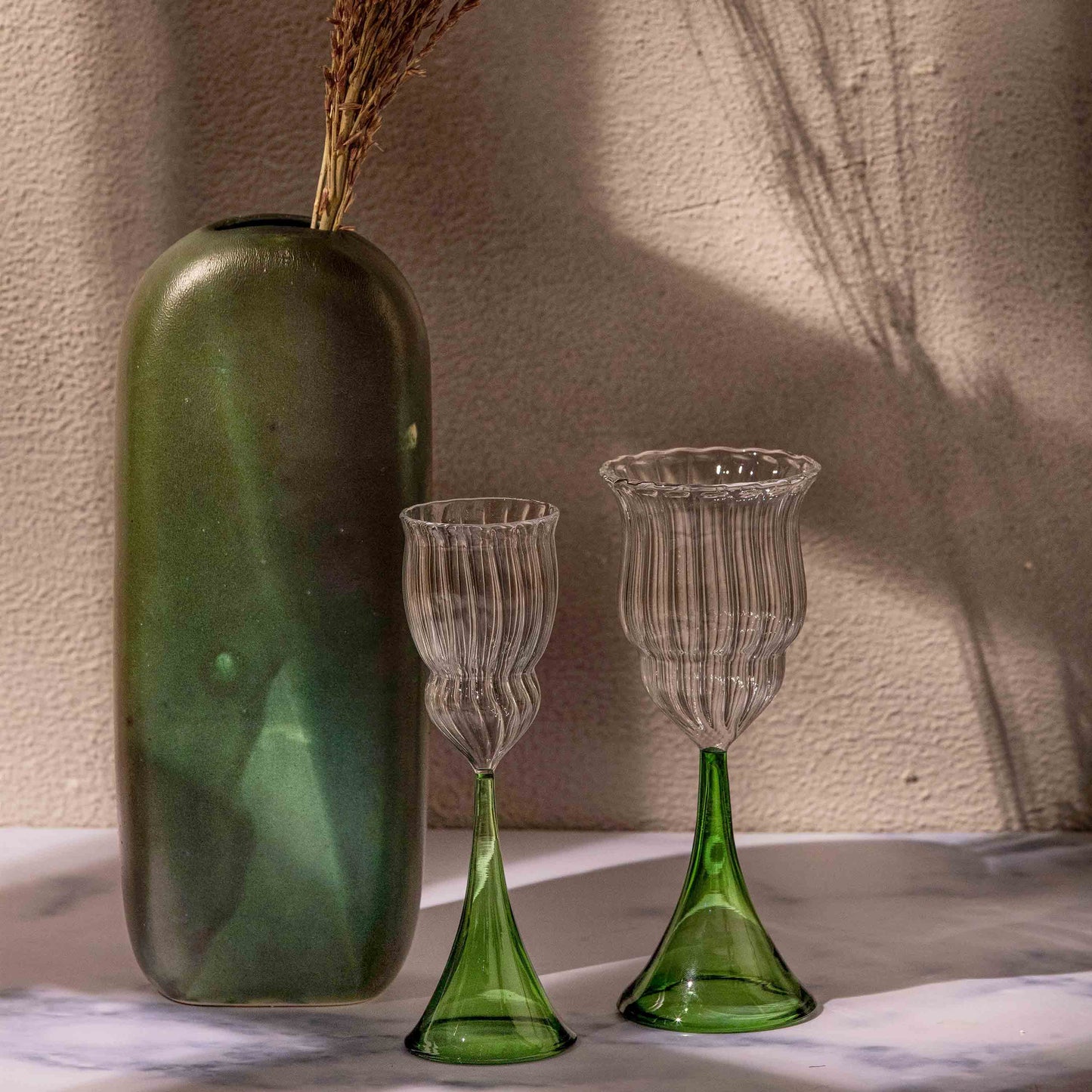 PAVONA WINE GLASSES (SET OF 2) 8.5(幅) x 8.5(奥行) x 21.3(高さ)／直径: 8.5