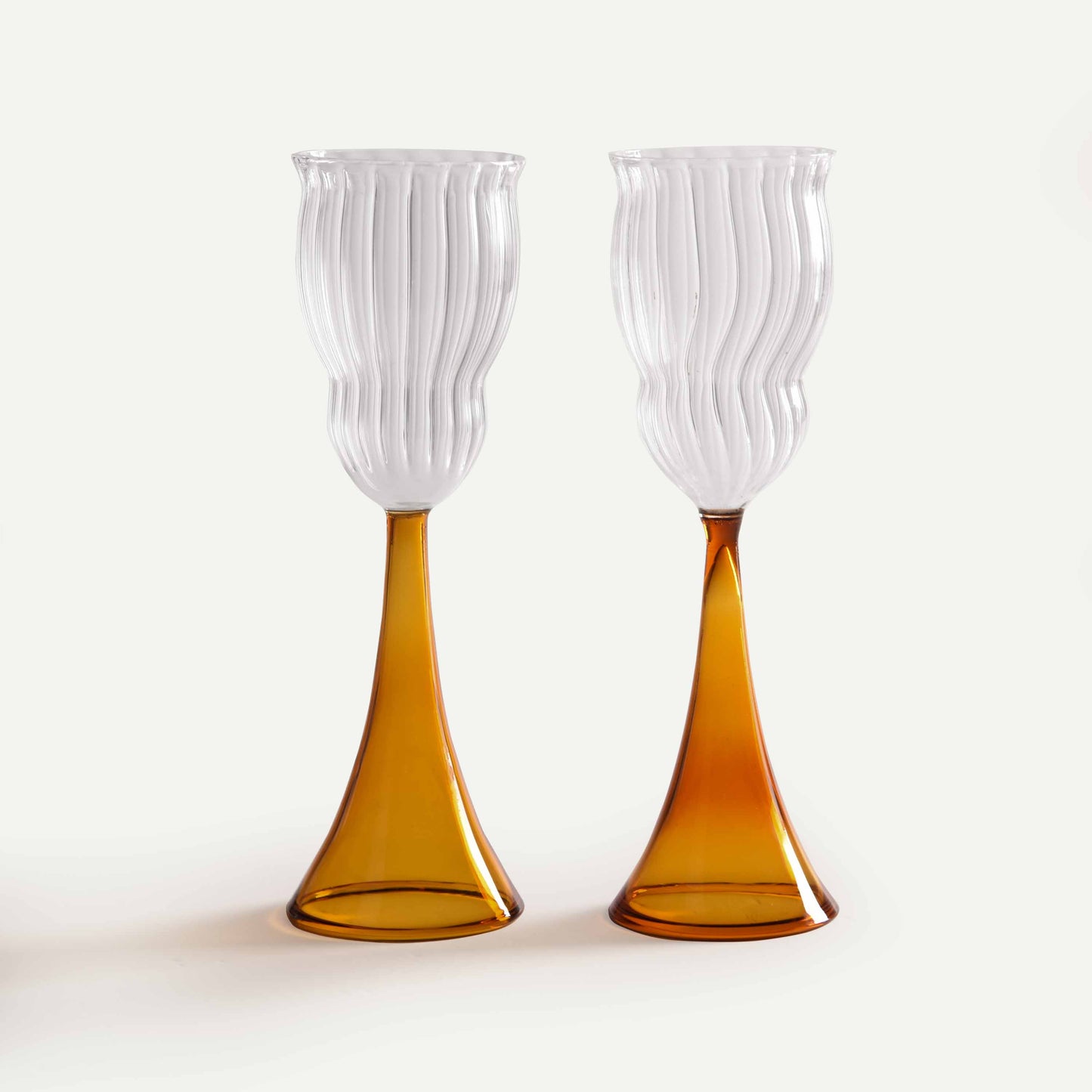 SUNBIRD CHAMPAGNE FLUTES (SET OF 2) 6.6(L) x 6.6(B) x 20.7(H); 直径: 6.6