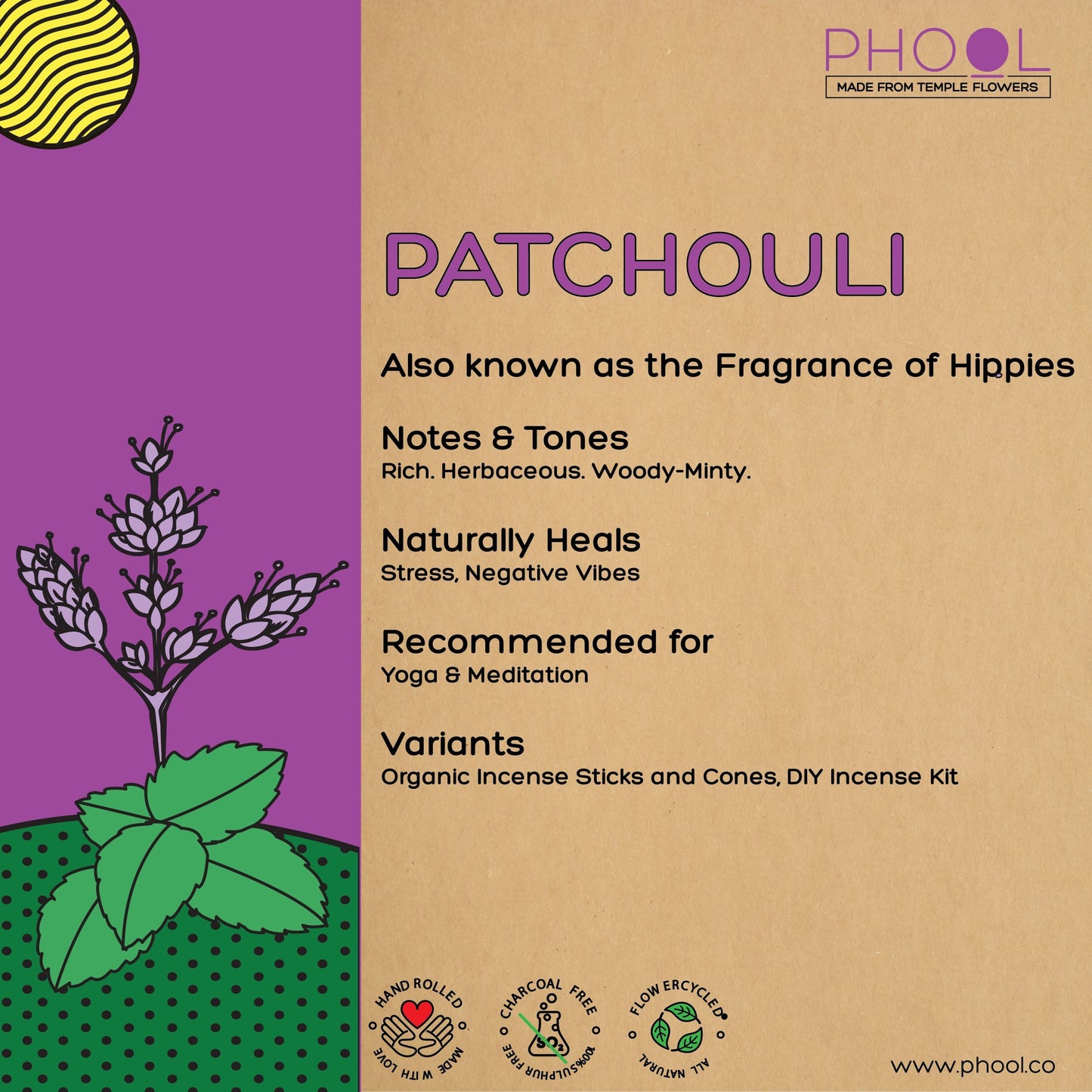 Natural Incense Sticks - Patchouli