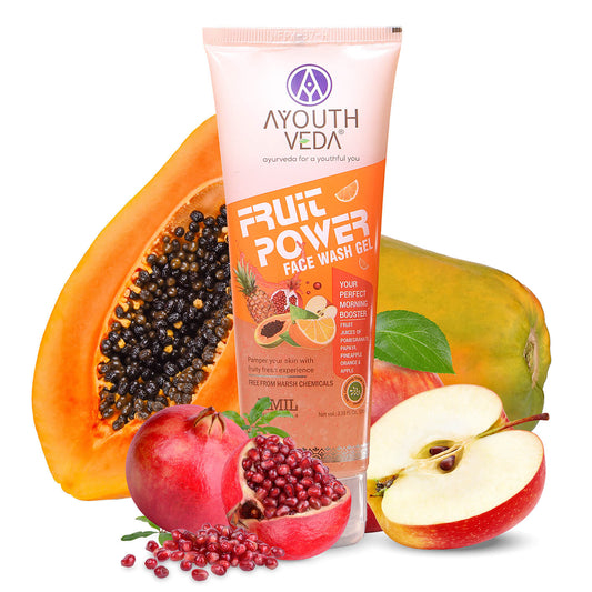 Fruit Power Face Wash Gel | With 5 Fruit Juices, Aloe Vera & Coconut Water | Refreshing Cleanser That Removes Dirt, Improves Skin Texture & Natural Glow | For All Skin Types | Net Qty - 100ml - Single 100ml