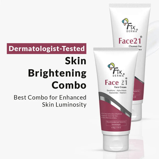 【Fixderma】 Face 21 Face Wash and Cream Combo｜フェイス21 フェイスウォッシュ&クリーム コンボ｜125g