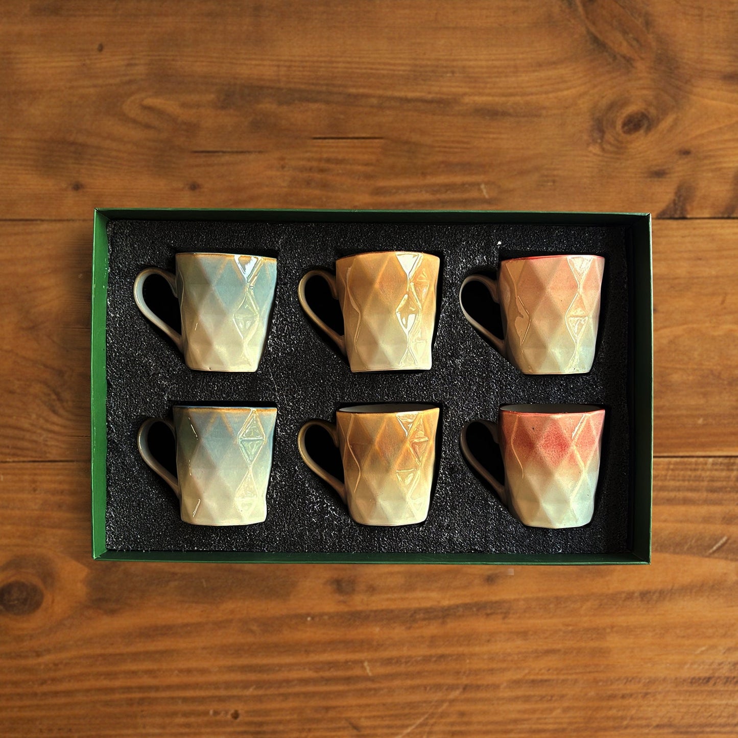 Facet Glow Teacup Set (6 pcs) – 180 ml each 6pcs
