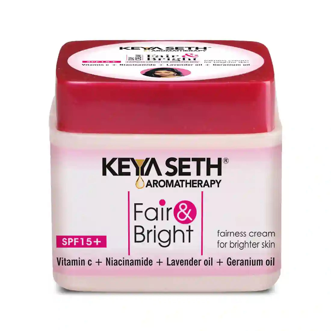 Fair & Bright Day Cream SP15+, Skin Brightening & Whitening, with Vitamin C, B3 & B6 Moisturizer with Lavender & Geranium Essential Oil 25g