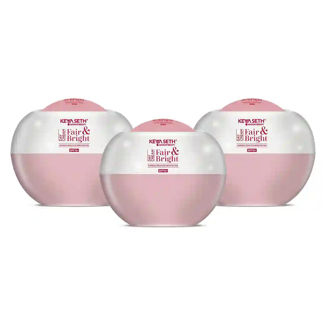 Fair & Bright Day Cream SP15+, Skin Brightening & Whitening, with Vitamin C, B3 & B6 Moisturizer with Lavender & Geranium Essential Oil 50g x 3