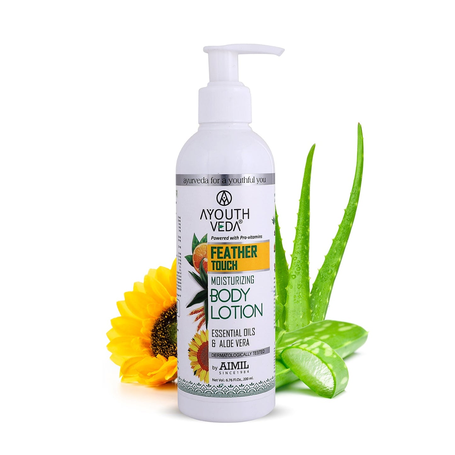 Feather Touch Moisturizing Body Lotion With Aloe vera (Net Qty- 200ml) 200ml