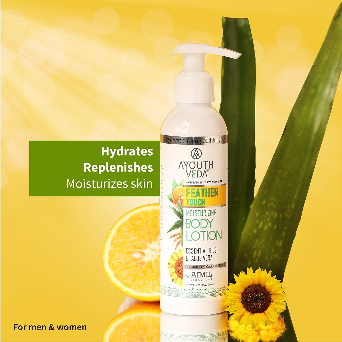 Feather Touch Moisturizing Body Lotion With Aloe vera (Net Qty- 200ml) 200ml