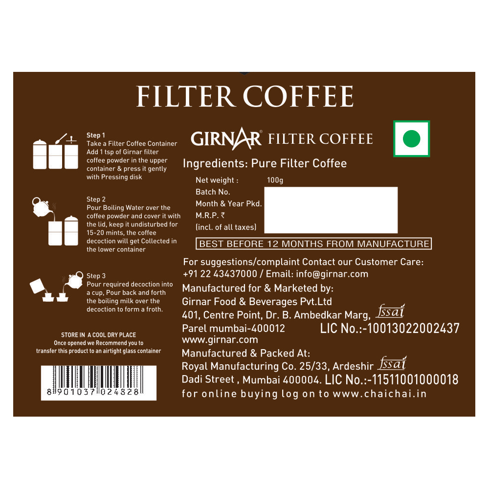 Filter Coffee 100g